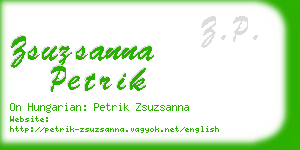zsuzsanna petrik business card